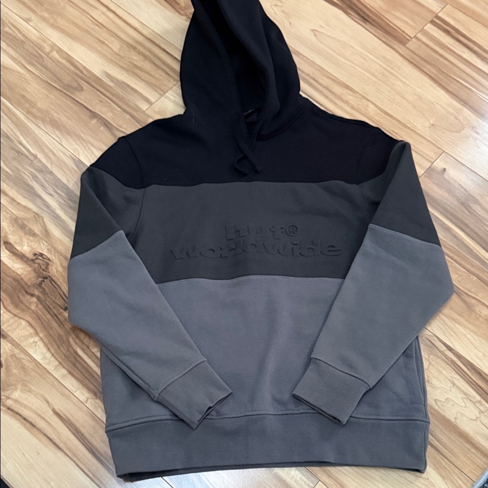 HUF Men's Black and Gray Hoodie